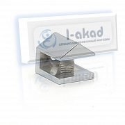 Полкодержатель 01-39 к стене с фиксацией для стекла 6-8 мм.