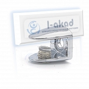 Полкодержатель 01-89 к стене с фиксацией для стекла 6-10 мм.