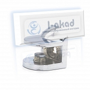 Полкодержатель 01-25 к стене с фиксацией для стекла 6-8 мм.