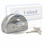 Замок 05-69 без сверления ключ-вертушка для стекла 10 мм. с ответной частью на стену