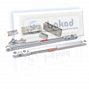 Комплект 10-73 с доводчиком для стеклянной двери S=10-12 мм.