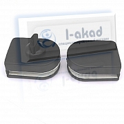 Комплект 05-79 без сверления вертушка+ответная часть на стекло 8-10 мм.