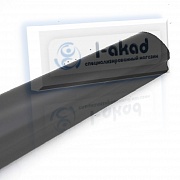 Поручень 08-39 ПВХ фигурный 37*64 мм. L=4000 mm. ЧЕРНЫЙ