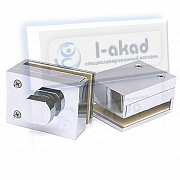 Замок 09-43 для стекла 8-12 мм. стекло-стекло вертушка