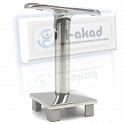 Стойка 08-89 на профильную трубу 40х40 мм. под поручень Ø 50 мм.