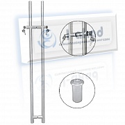 Ручка 07-80 КЛЮЧ-КЛЮЧ для стекла 10-12 мм. 35*1125*1500