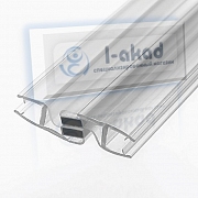 Профиль 11-49 магнитный для стекла 8 мм. 2.5 м. 90°гр.-180°гр.