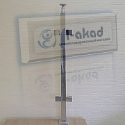 Стойка 10-20 квадрат 40*40 для стекла 8-10 мм. под поручень Ø 50 мм.