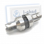 Держатель 02-86 двух штанг через стекло 8-10 мм. Длина 93 мм.