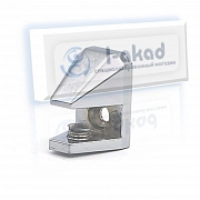 Полкодержатель 01-28 к стене с фиксацией для стекла 6-8 мм.