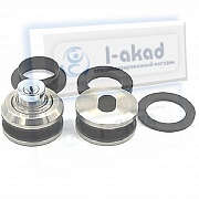 Замок круглый 06-28 с нажимной личинкой стекло-стекло 8-12 мм.