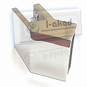 Коннектор 04-87 для стекла 8-12 мм. угол 135°гр. под трубу 10х30 мм.