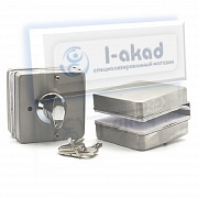 Комплект 05-74 без сверления замок+ответная часть на стекло 10 мм. Ключ-вертушка