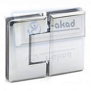 Петля 12-22 для стекла 8-10 мм. стекло-стекло 180°гр. Латунь