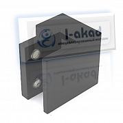 Коннектор 04-85 для стекла 8-12 мм. угол 90°гр. под трубу 10х30 мм.