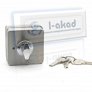 Замок 05-75 без сверления для стекла 10 мм. Ключ-вертушка с ответной частью на стену