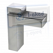 Полкодержатель 01-44 пеликан ВхШхГ 82х29х77 для стекла 6-30 мм.