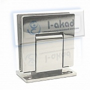 Петля 03-35 для стекла 8-10 мм. с доводчиком стена-стекло угол 90°гр.