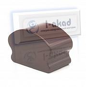 Заглушка 08-43 ПВХ для фигурного поручня 37*64 мм. ТЕМНО КОРИЧНЕВЫЙ