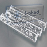 Поручень 02-62 из акрила прозрачный с пузырьками Ø 50 мм. L=4000 mm.