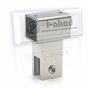 Держатель 05-08 для стекла 8-10 мм. под трубу 19х19 мм.