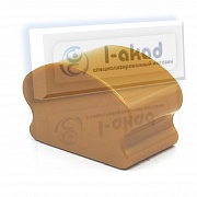 Заглушка 08-45 ПВХ для фигурного поручня 37*64 мм. БЕЖЕВАЯ