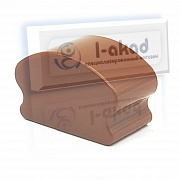 Заглушка 08-44 ПВХ для фигурного поручня 37*64 мм. КОРИЧНЕВЫЙ