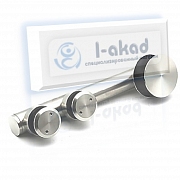 Каретка 01-68 без зенковки стекло 10-12 мм. Сталь AISI 304