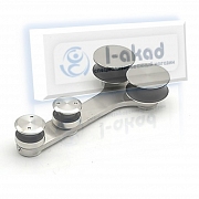 Каретка 01-69 без зенковки стекло 10-12 мм. Сталь AISI 304