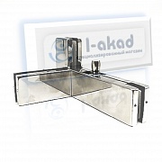 Фитинг 09-04 тройной ЛЕВЫЙ с осью под петлю для стекла 8-10 мм.