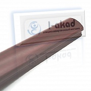 Поручень 08-32 ПВХ фигурный 37*64 мм. L=4000 mm. ВИШНЯ КРАСНАЯ