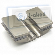 Петля 12-14 для стекла 6-10 мм. стекло-стекло 180°гр. Латунь