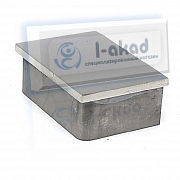 Заглушка 10-37 с пазом для профильной трубы 60*40 мм. AISI 304